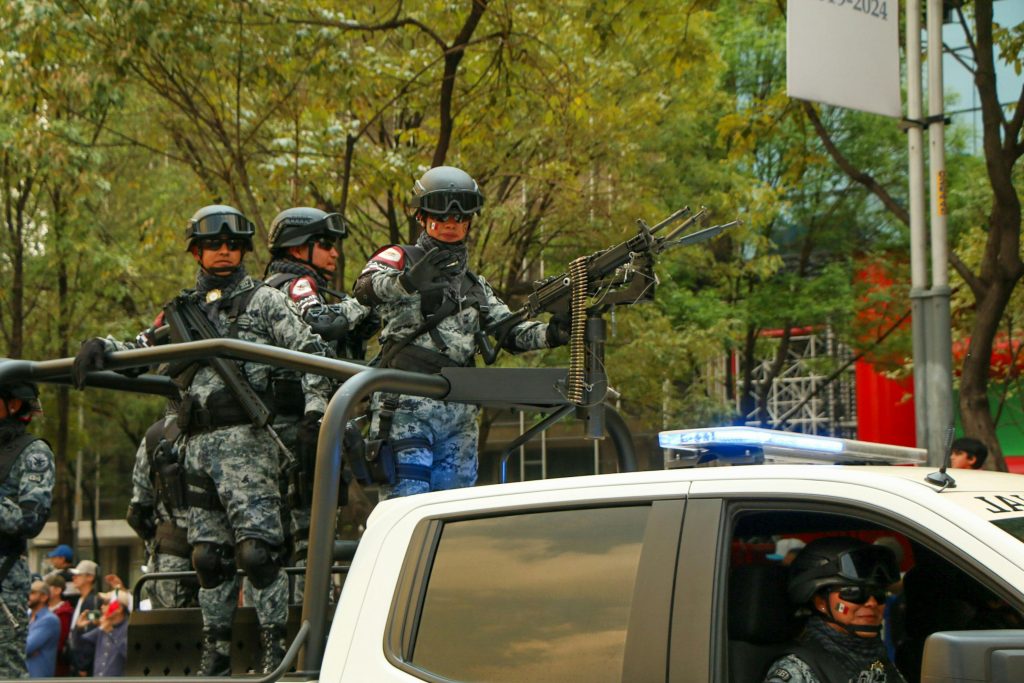 pexels-photo-28517925-28517925 Tactical military unit showcasing equipment in a parade, highlighting professionalism and readiness.